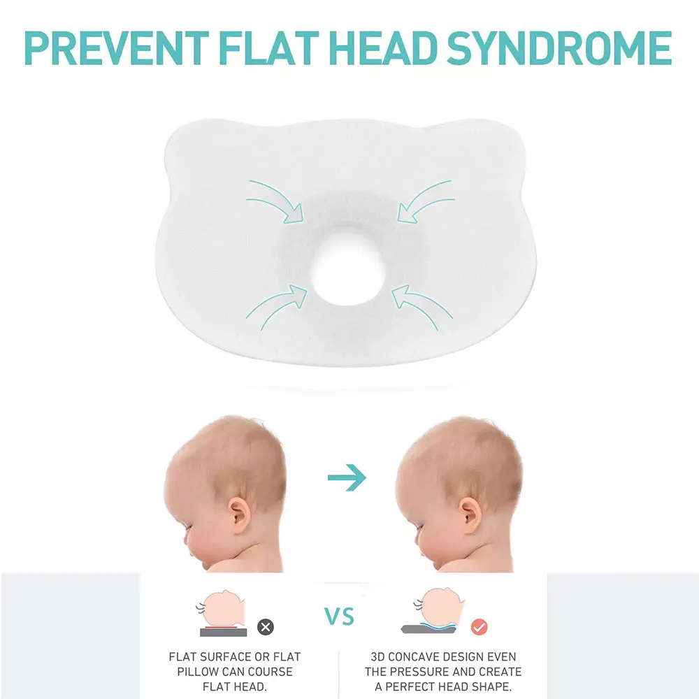 Abracadabra Memory Foam Baby Head Shaping Pillow - Pink