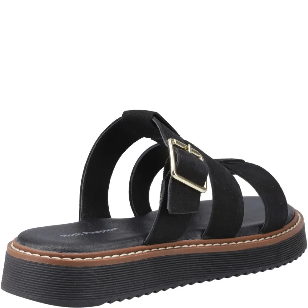 Black Celeste Slide Sandals