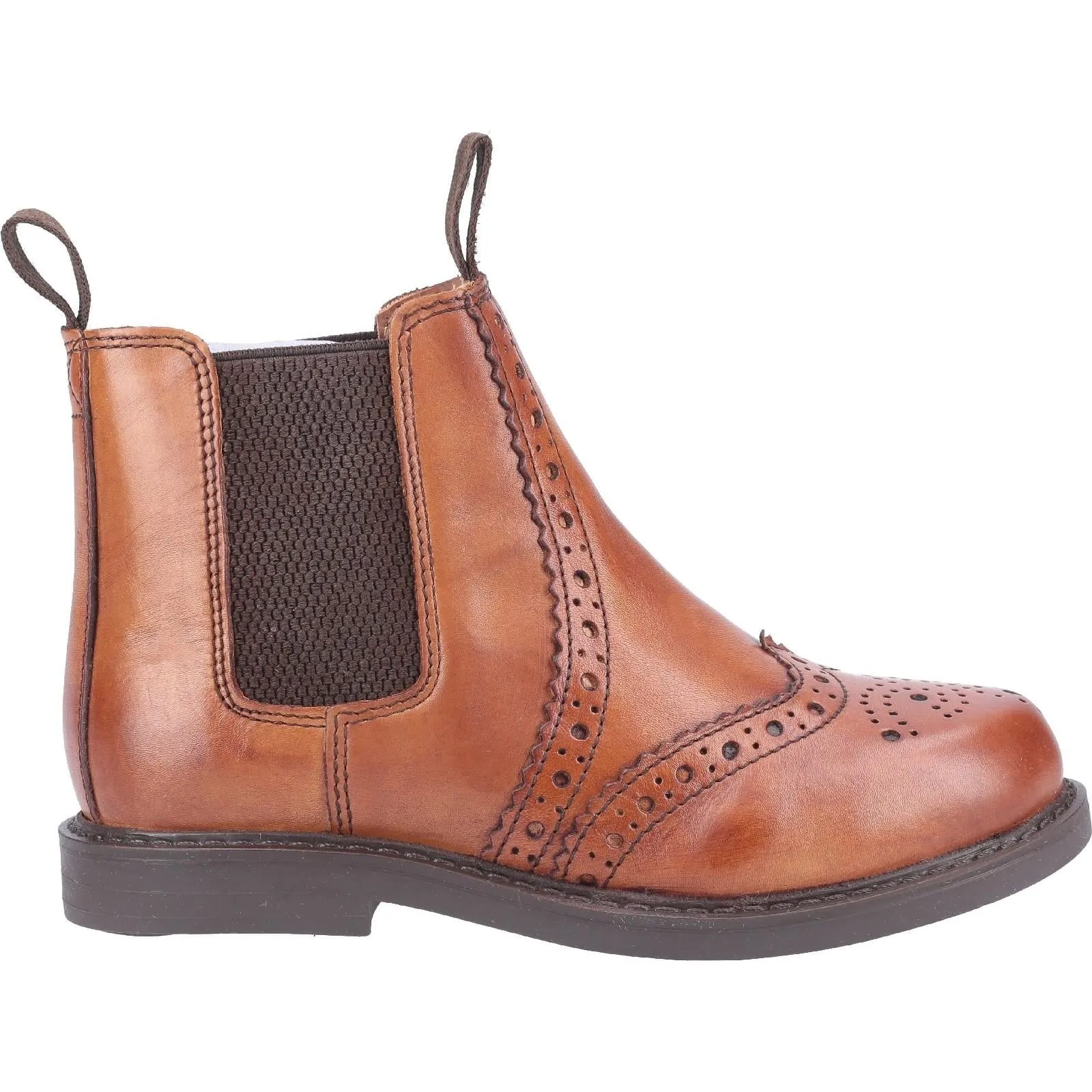Cotswold Nympsfield Kids Brogue Pull On Chelsea Boots