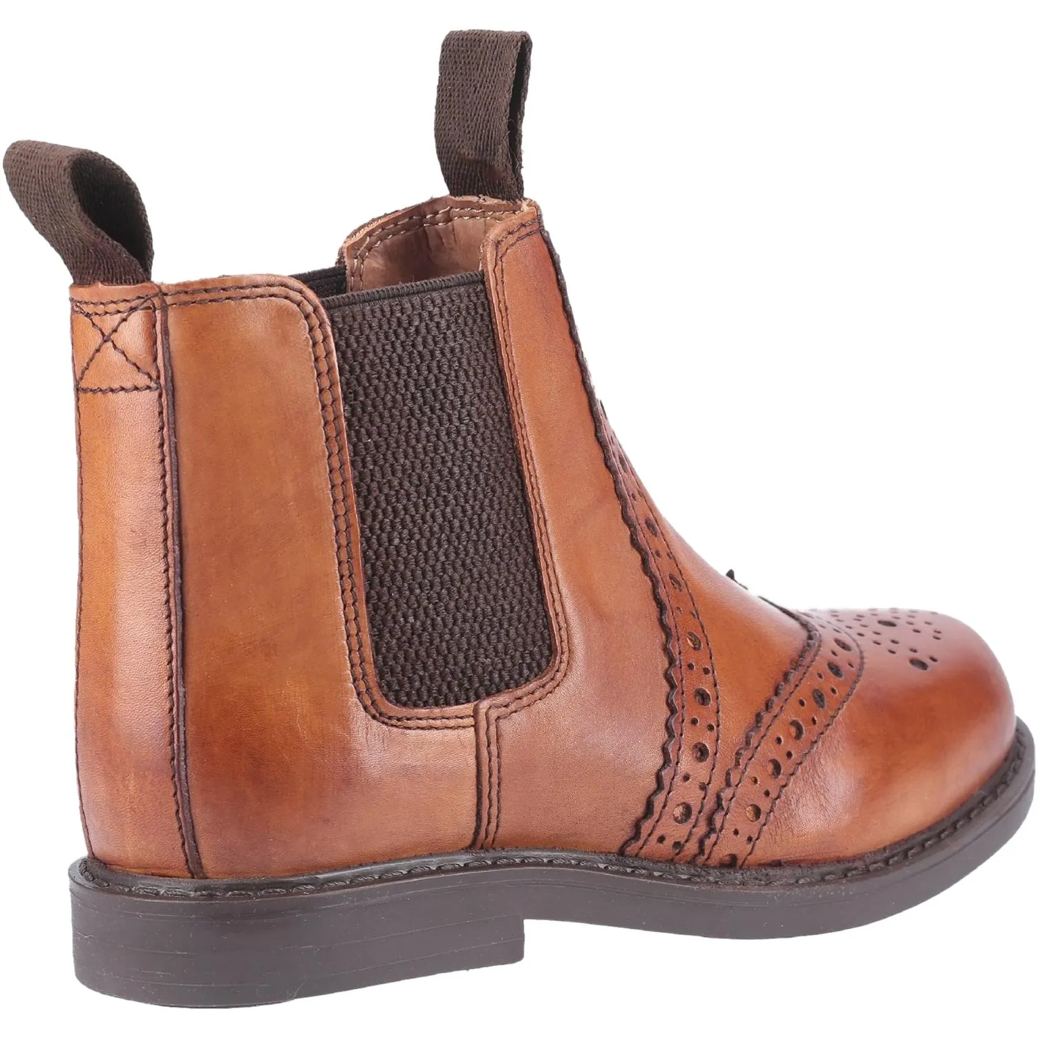 Cotswold Nympsfield Kids Brogue Pull On Chelsea Boots