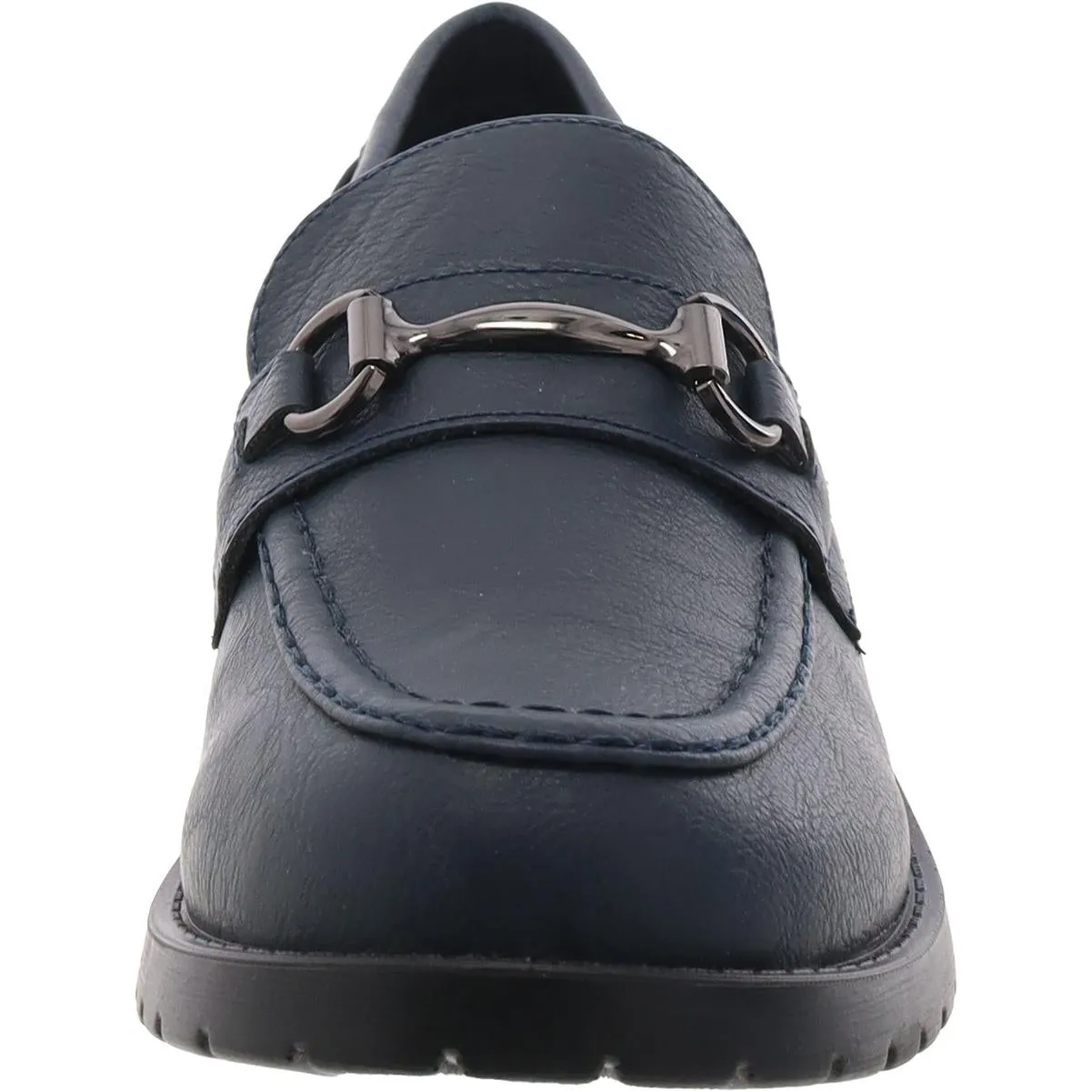Easy Street Womens Leather Embellished Loafers