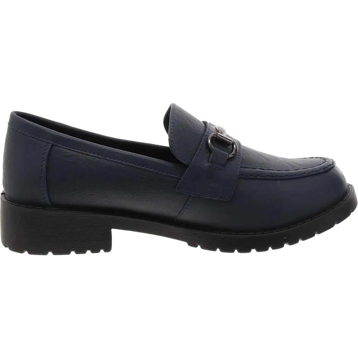Easy Street Womens Leather Embellished Loafers