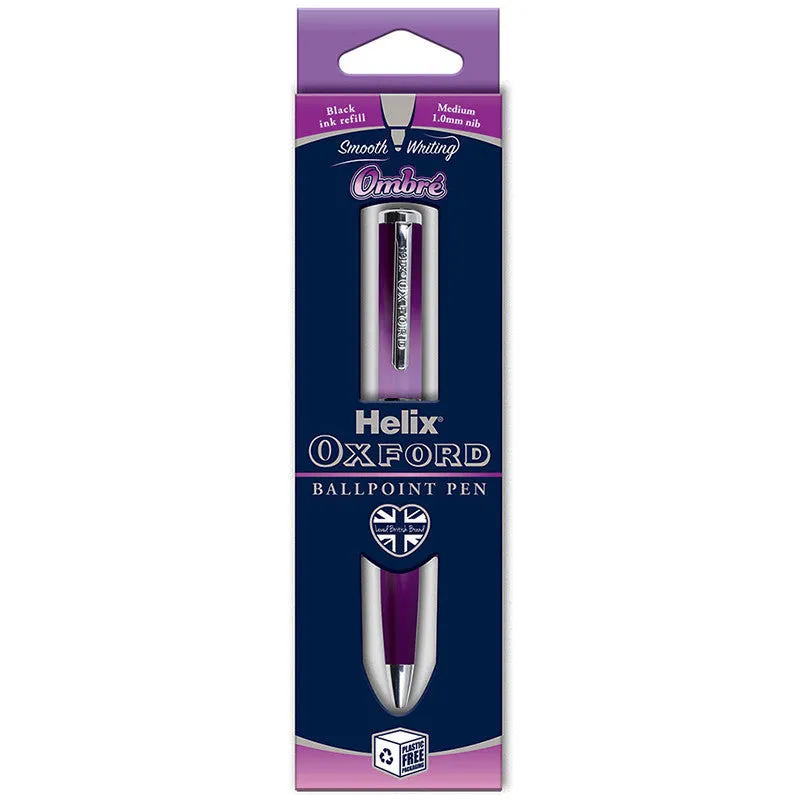 Helix Oxford Ombre Ballpoint Pen Pink