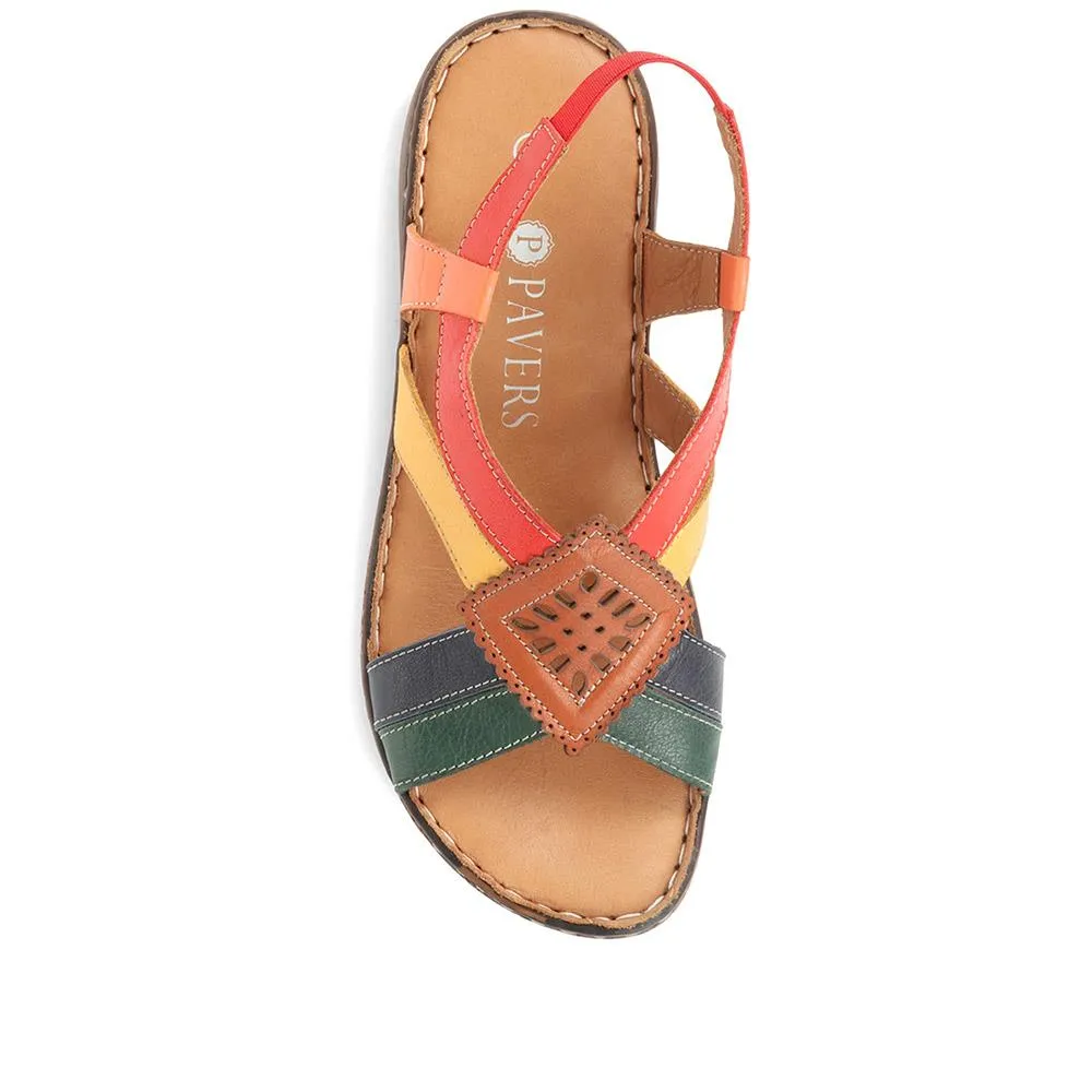 Leather Slingback Sandals - LUCK35001 / 321 605