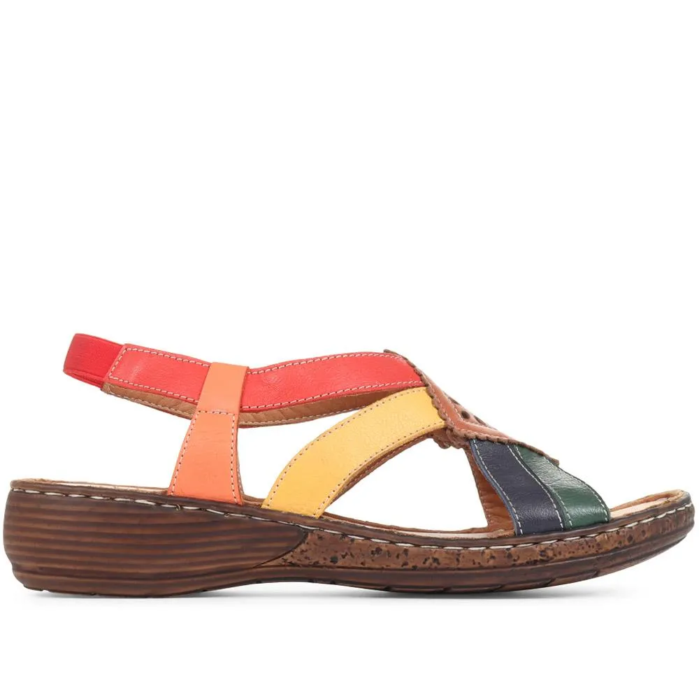 Leather Slingback Sandals - LUCK35001 / 321 605