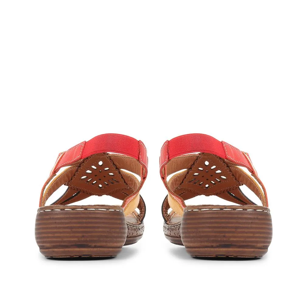 Leather Slingback Sandals - LUCK35001 / 321 605