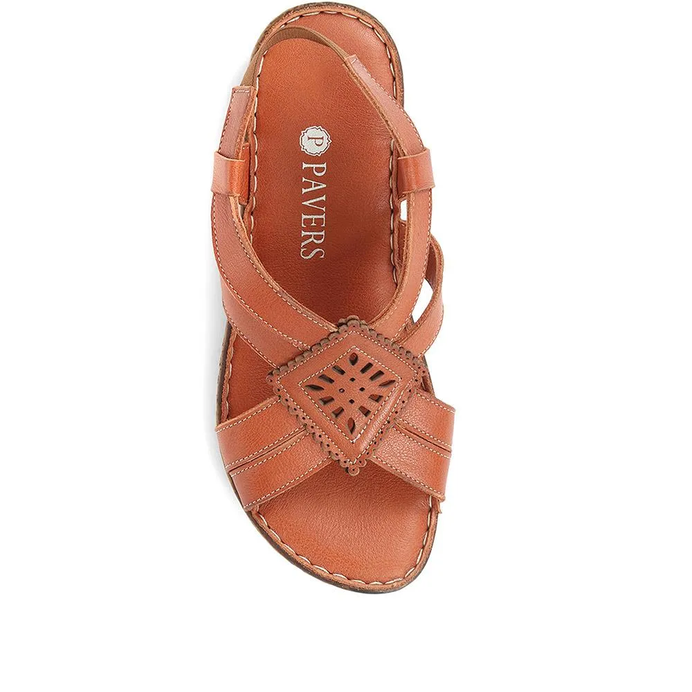 Leather Slingback Sandals - LUCK35001 / 321 605