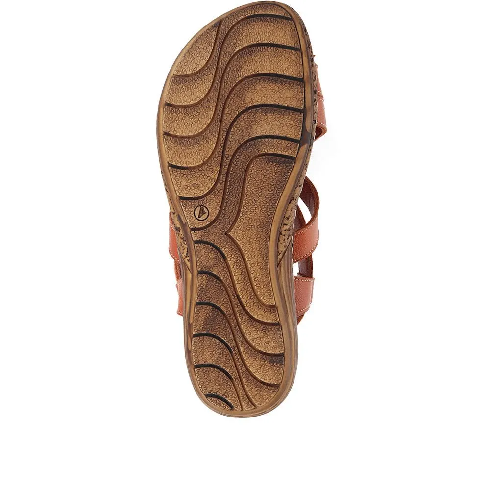 Leather Slingback Sandals - LUCK35001 / 321 605