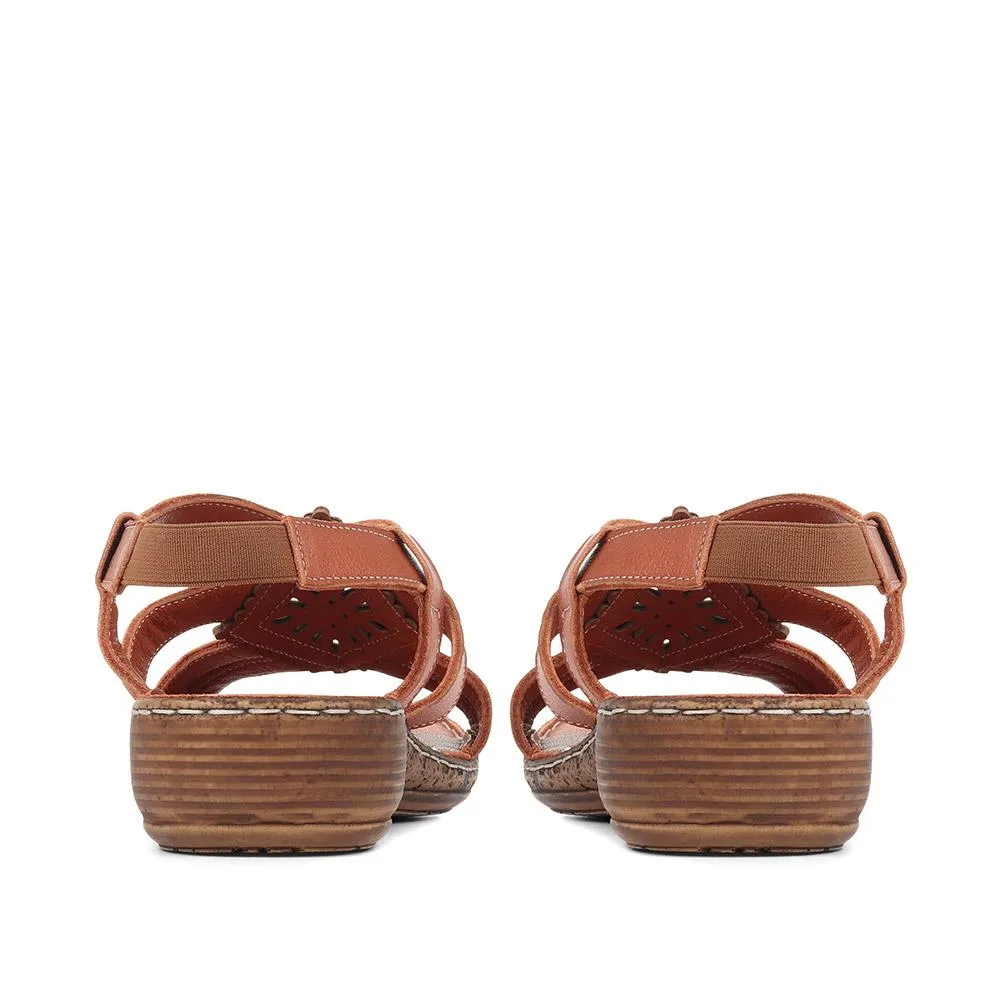 Leather Slingback Sandals - LUCK35001 / 321 605