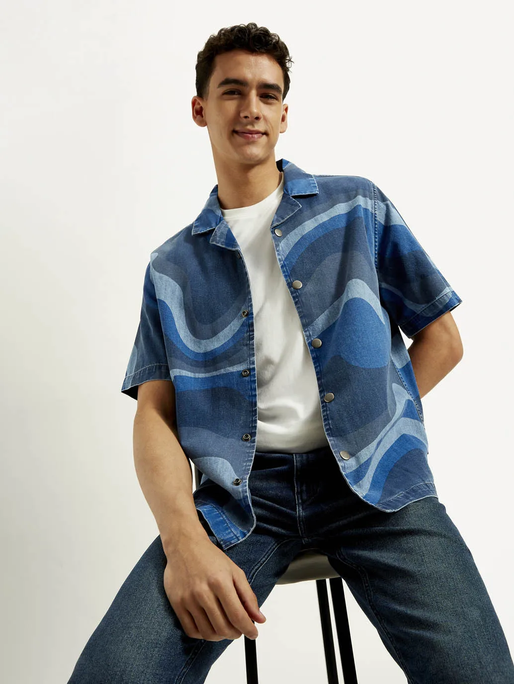 Men's Abstract Relaxed Fit Shirt