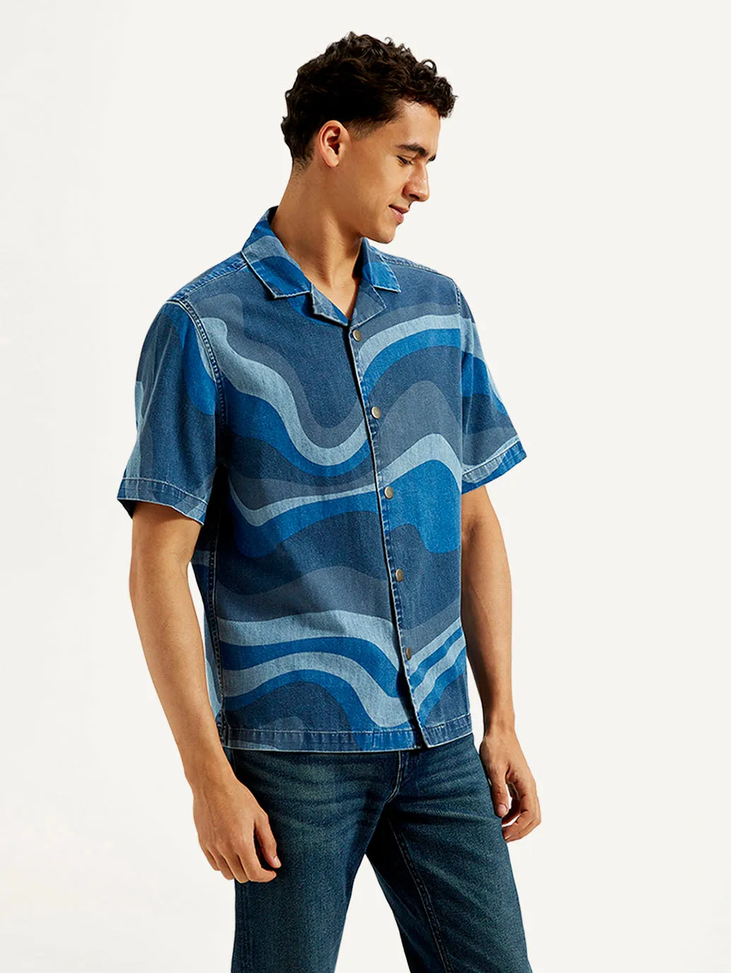 Men's Abstract Relaxed Fit Shirt