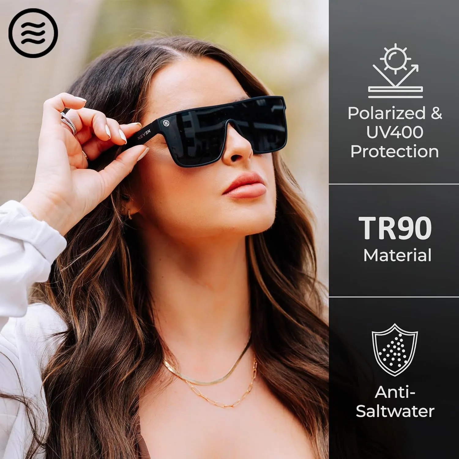 NEVEN Legend TR90 UV Polarized Sunglasses for Men & Women - Timeless Square Glasses for Sports
