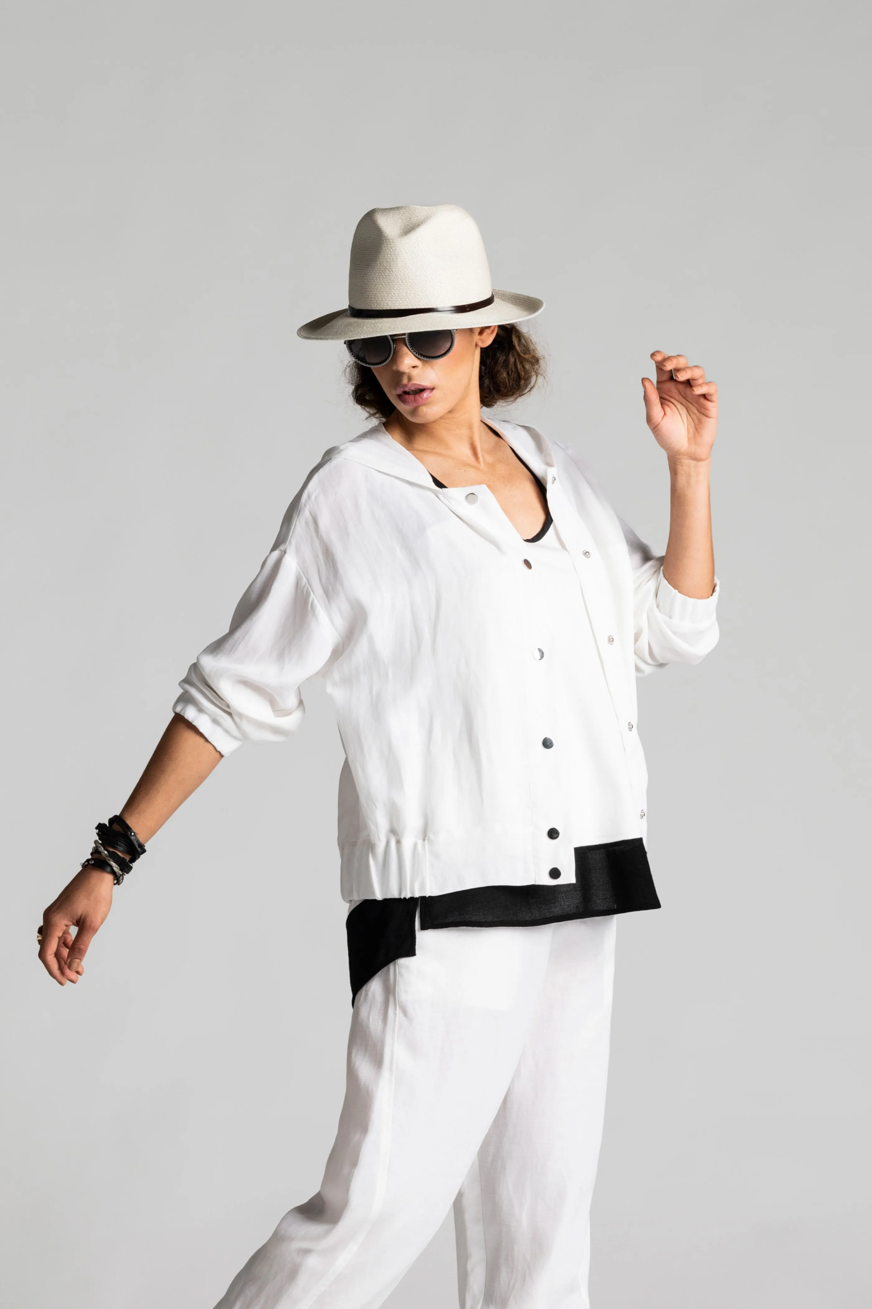 Paula Ryan Relaxed Boxy Jacket - White