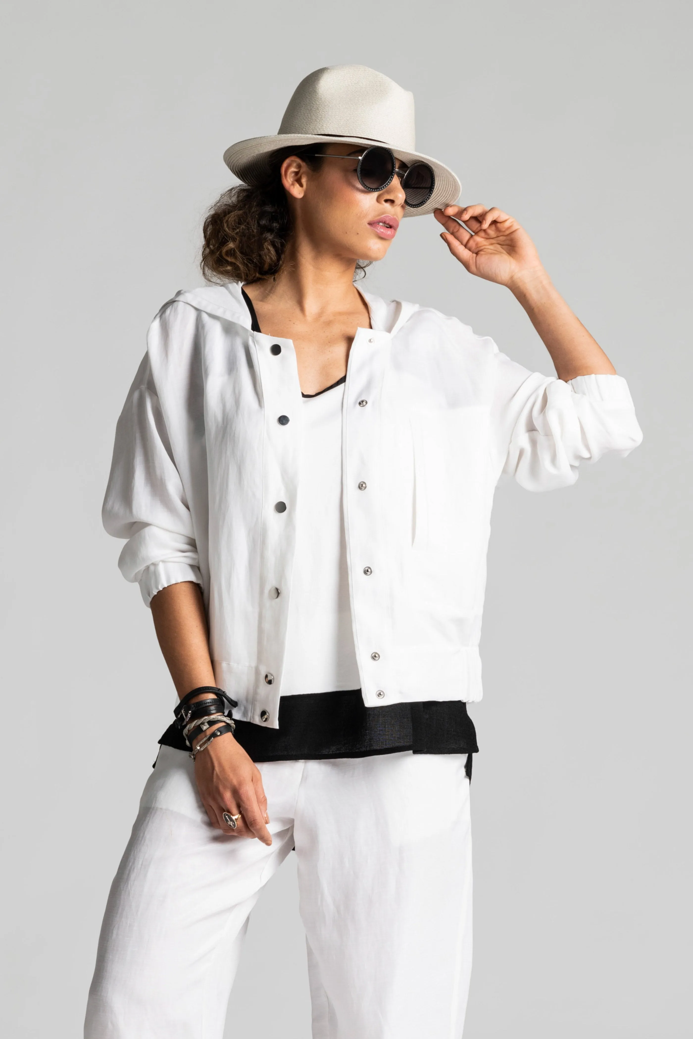 Paula Ryan Relaxed Boxy Jacket - White