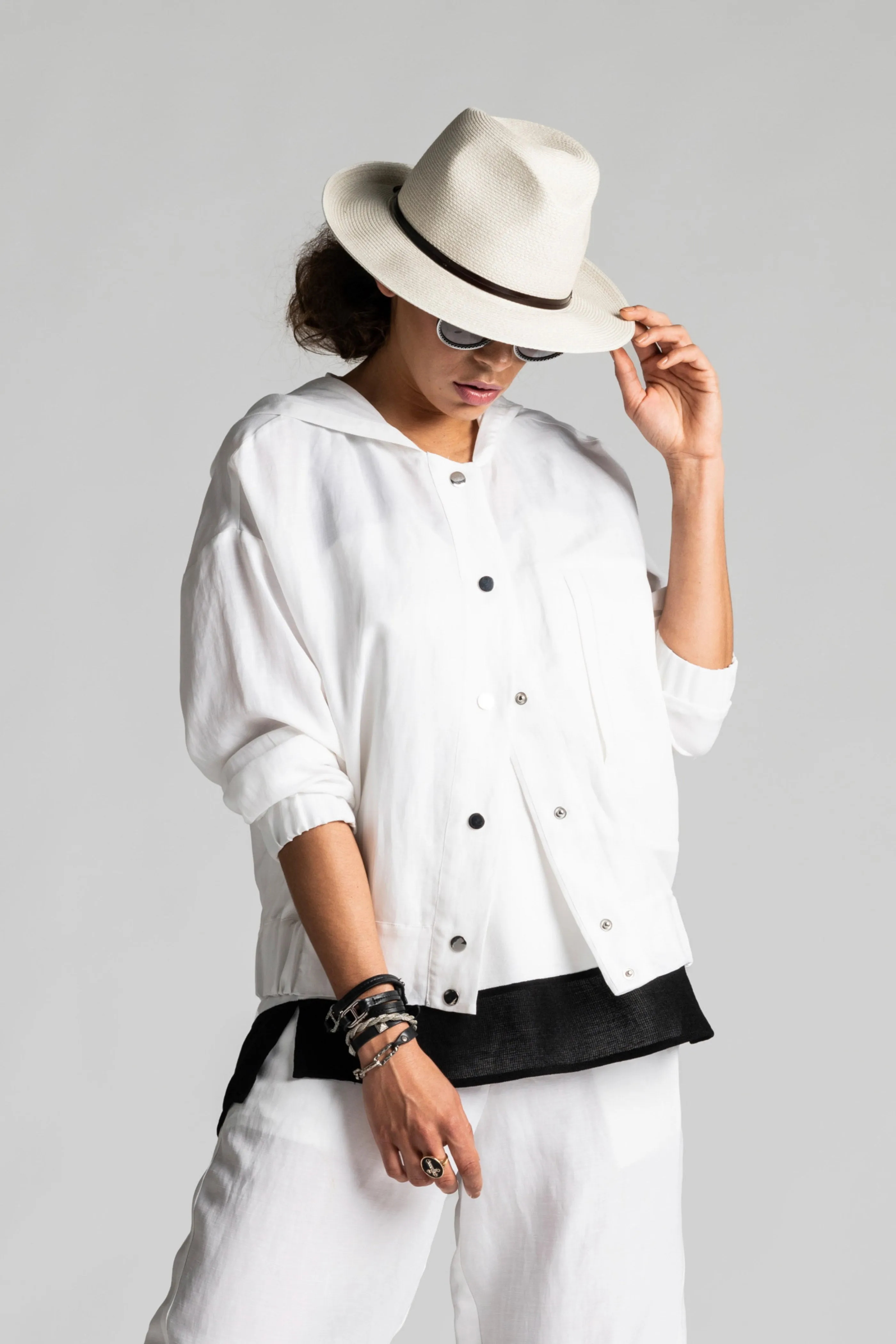 Paula Ryan Relaxed Boxy Jacket - White