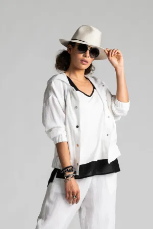 Paula Ryan Relaxed Boxy Jacket - White