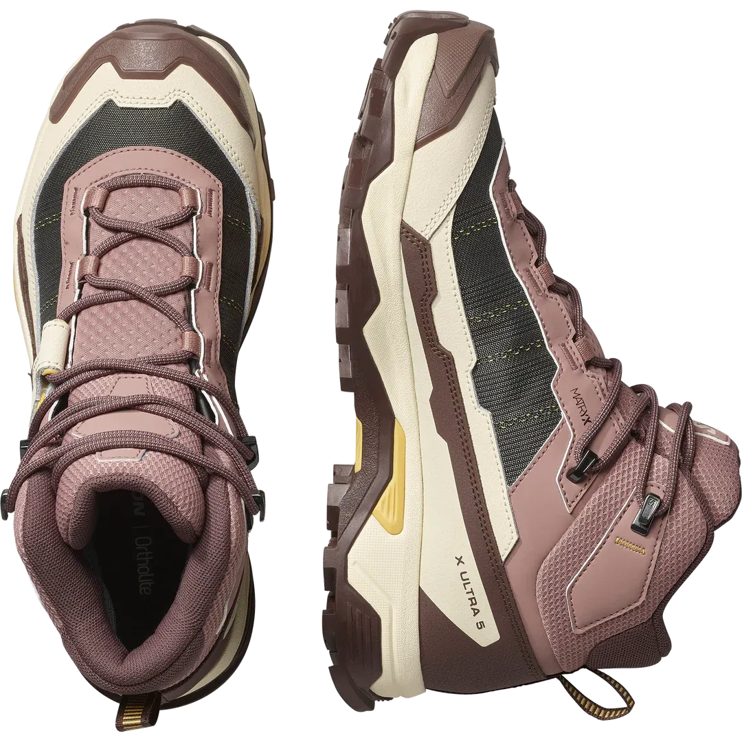 Salomon Women's X Ultra 5 Mid Gore-Tex Burlwood/French Roast/Rattan
