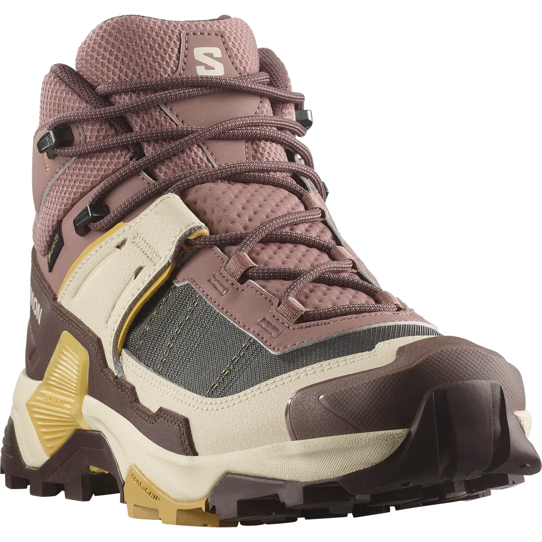 Salomon Women's X Ultra 5 Mid Gore-Tex Burlwood/French Roast/Rattan