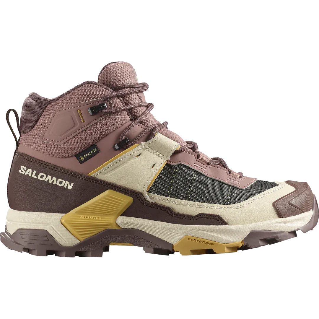 Salomon Women's X Ultra 5 Mid Gore-Tex Burlwood/French Roast/Rattan