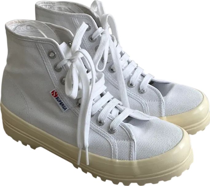 Superga White Canvas High Top UK 6 EU 39 👠