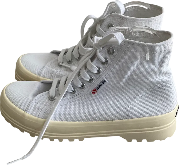 Superga White Canvas High Top UK 6 EU 39 👠