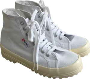 Superga White Canvas High Top UK 6 EU 39 👠