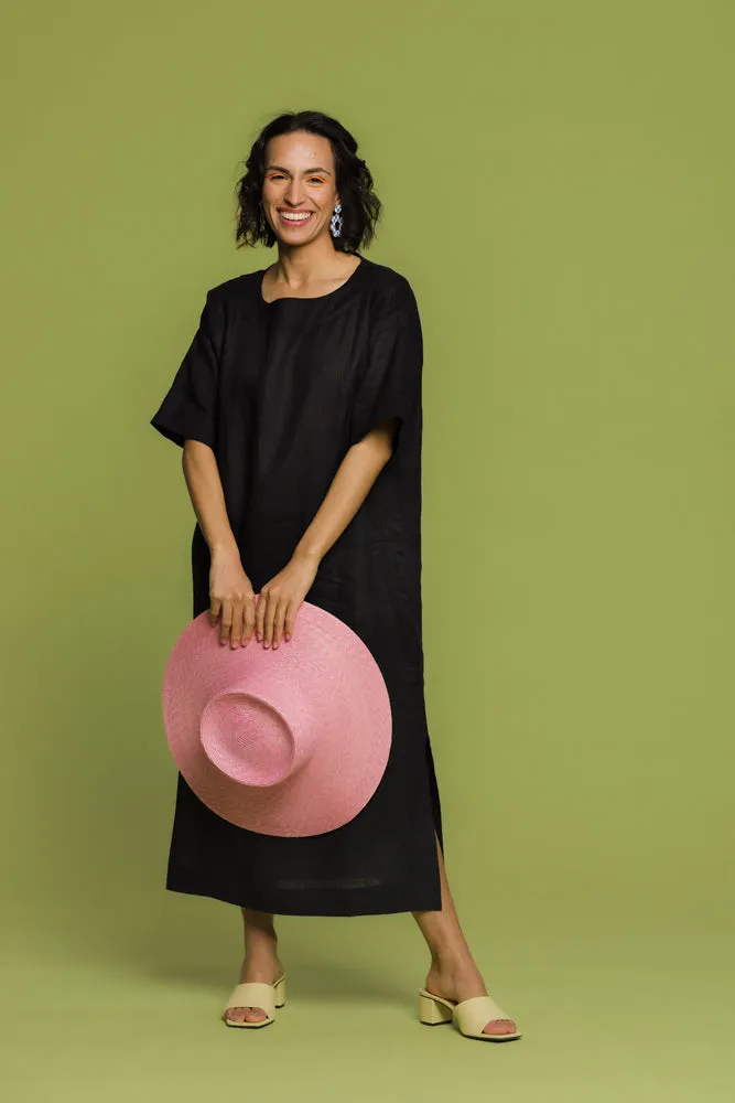 Tess Linen Dress Black