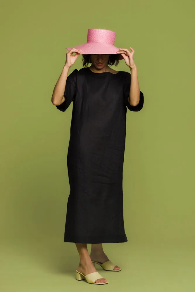 Tess Linen Dress Black