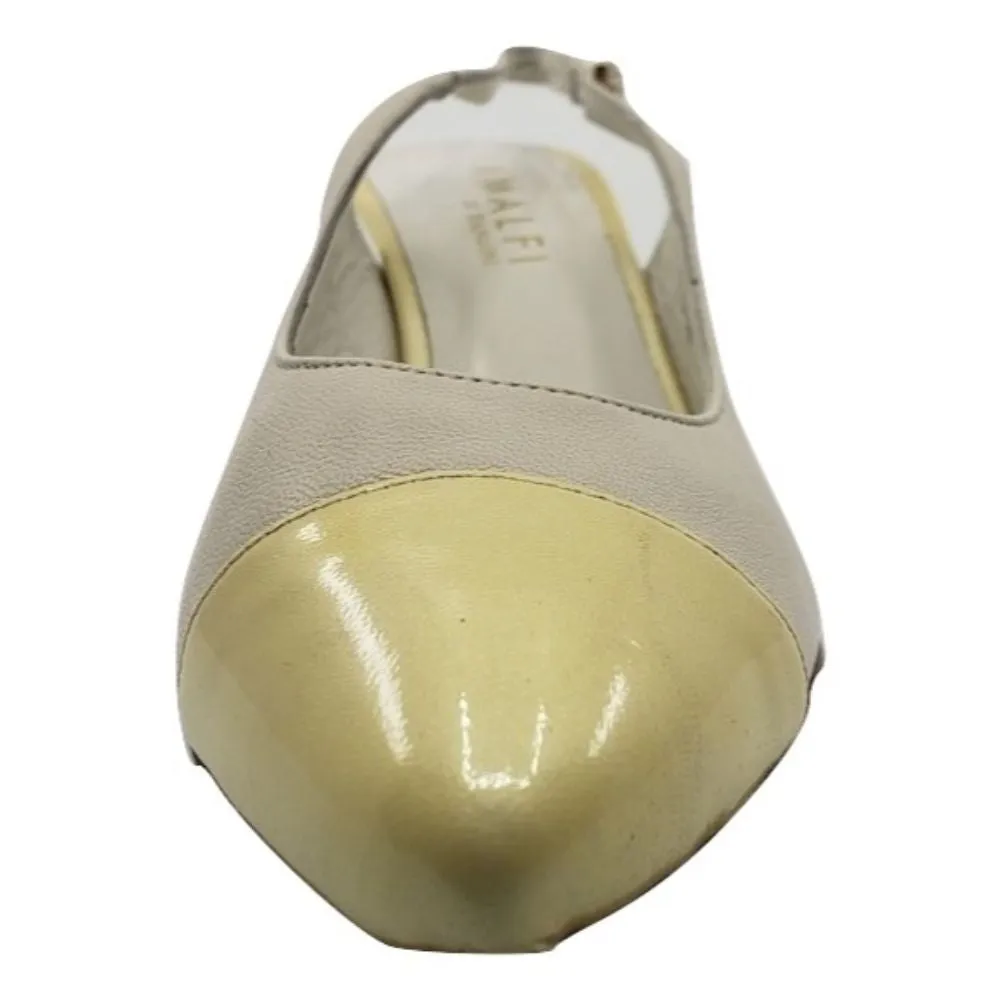Tuna Milk Leather Amalfi Slingback Pumps