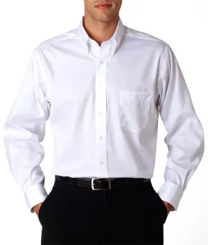 van heusen men's long-sleeve non-iron pinpoint oxford - white (2xl)