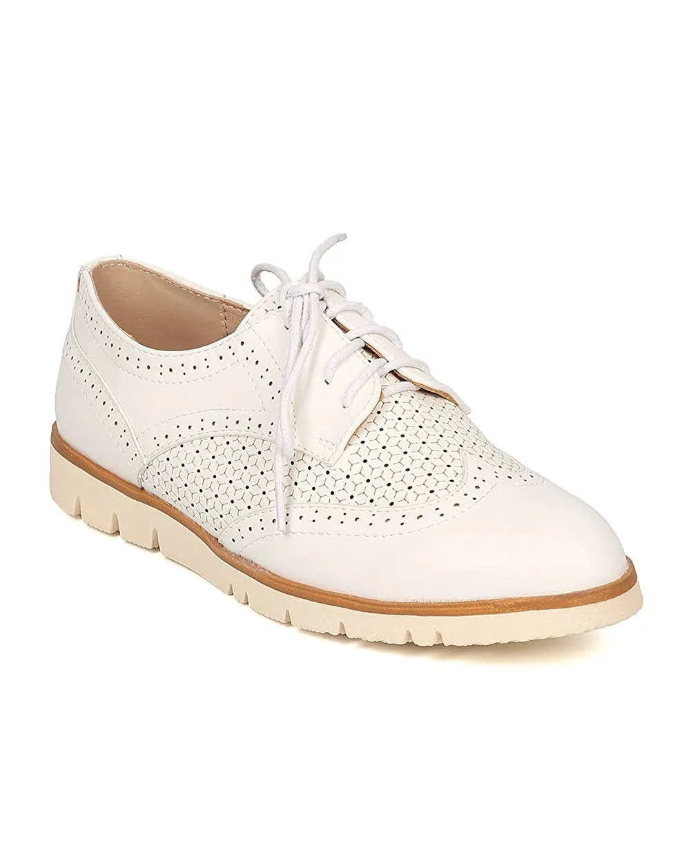 Women Spectator Flat Loafer - Oxford Sneaker - Lug Sole Loafer - GI09 By Nature Breeze